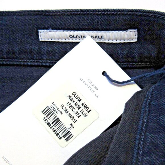 NWT Citizens of Humanity Olivia Ankle in Ultra Marine High Rise Slim Jeans 31 - Picture 3 of 6